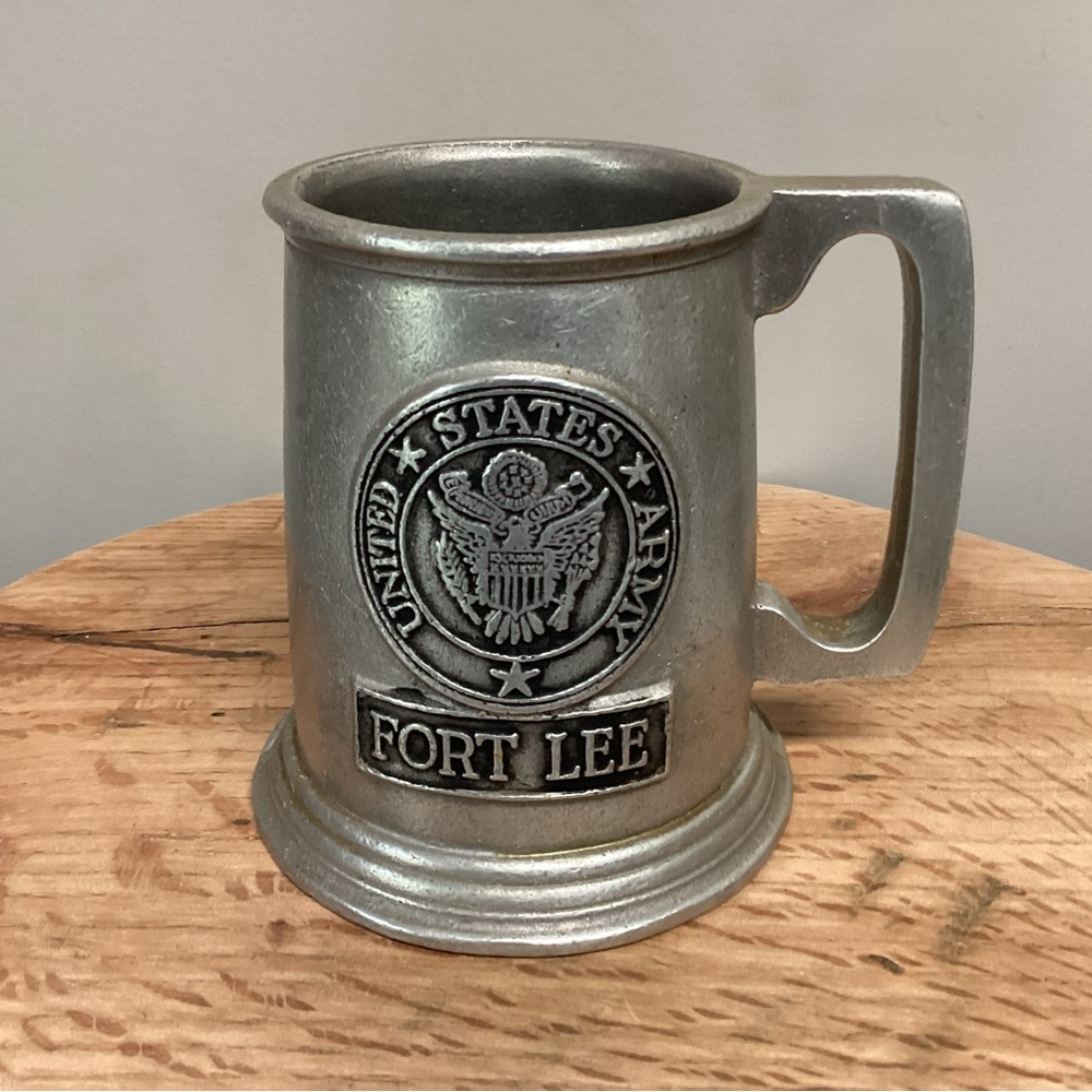 ⚫️ Vintage - RWP Wilton Armetale Pewter Beer Stein / Mug - Fort Lee - Army